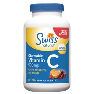 Swiss Natural Vitamine C 500mg Comprimé à croquer (fruits divers)