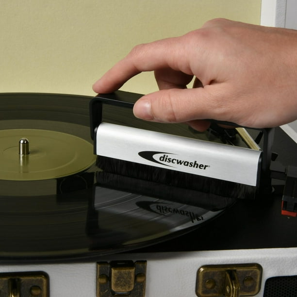 Brosse Discwasher pour disque vinyle en fibre de carbone - Argent