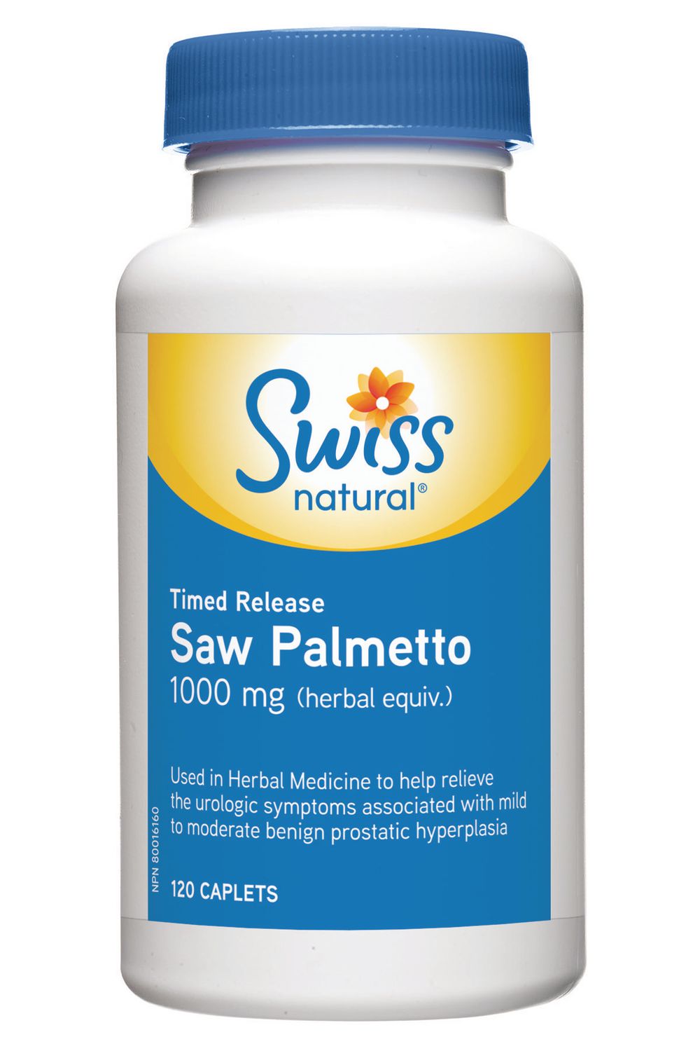 Swiss Natural Saw Palmetto Timed Release 1000 mg (herbal Equiv.)