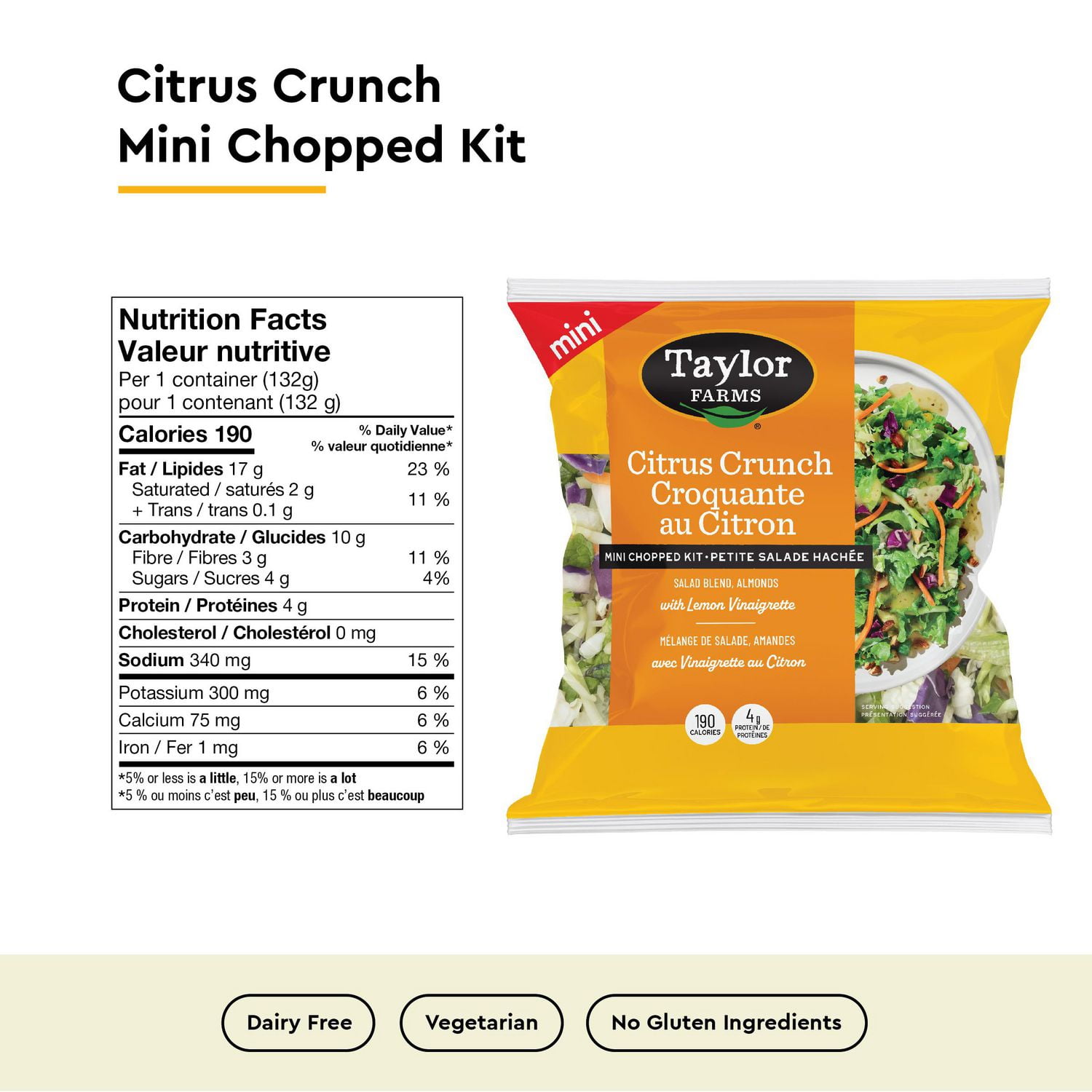 Croquante au Citron Petite Salade Hachee 132g