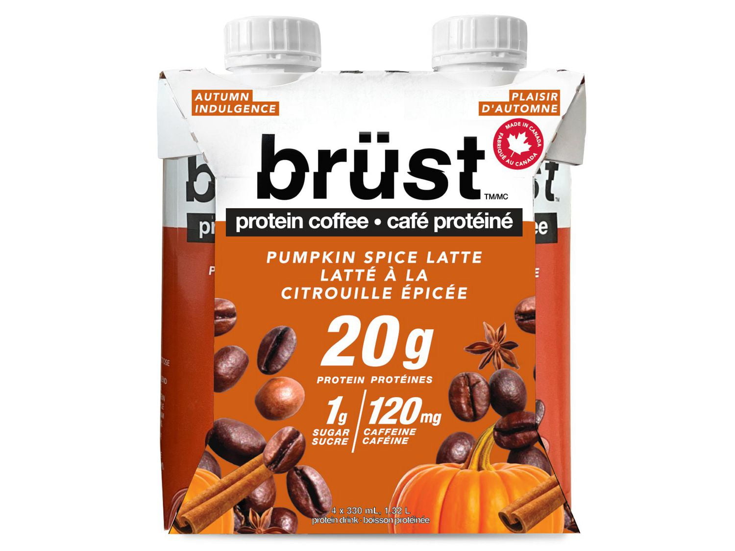 brüst latté aux épices et à la citrouille