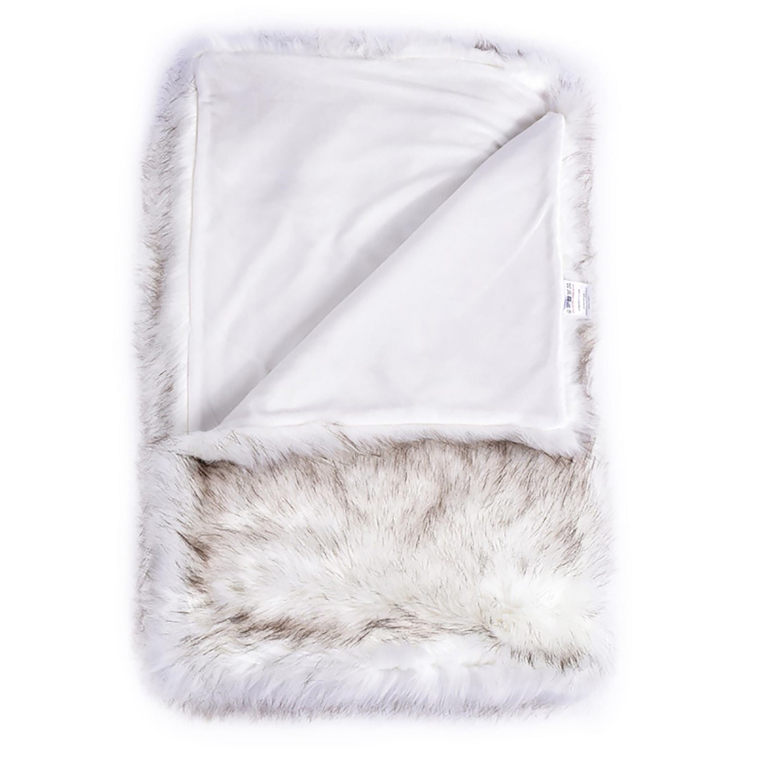 White Luxury Fox Faux Fur Throw Blanket Walmart Canada