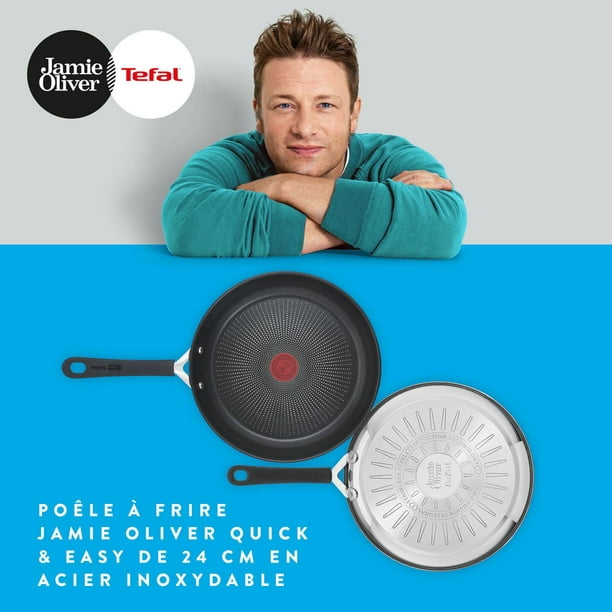 Tefal Jamie Oliver Quick & Easy Stainless Steel Fry Pan 24cm, 9.5