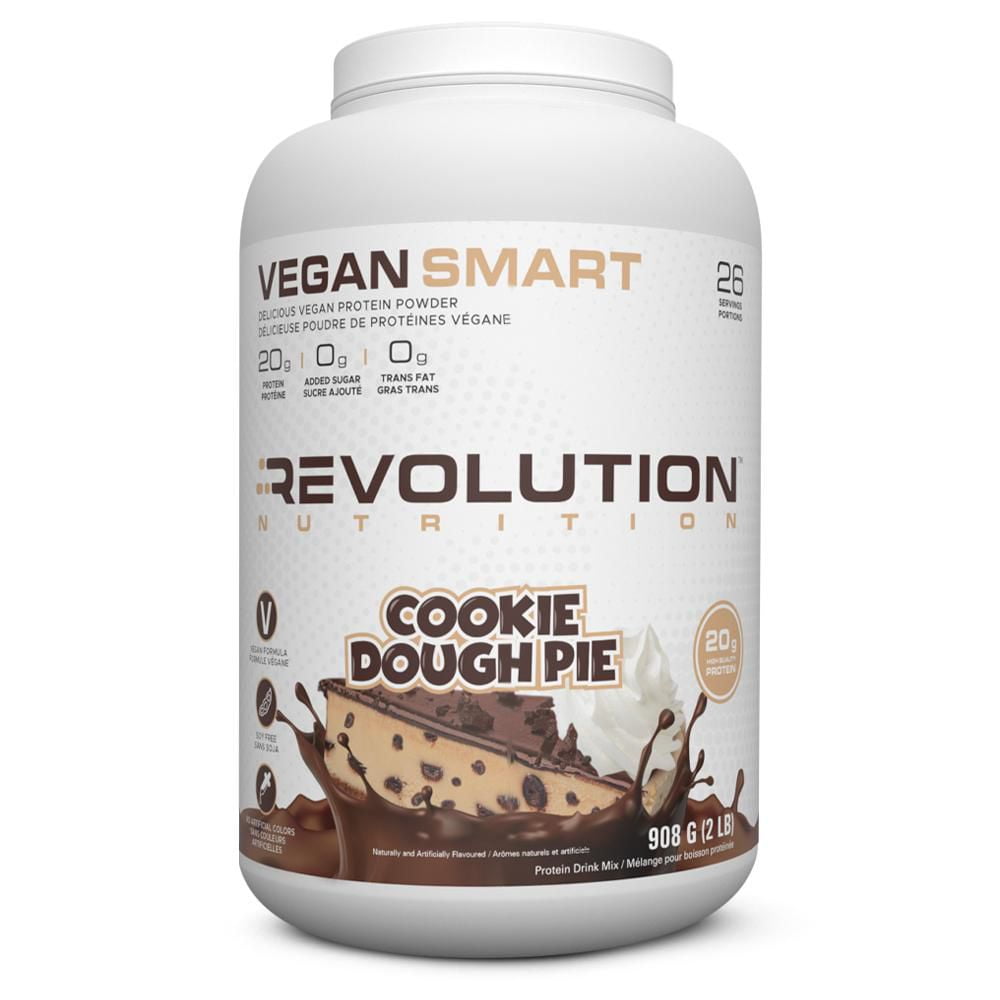 Revolution Nutrition Revolution Nutrition, Vegan Smart, Vegan Protein Powder, 20g Of Protein Per Scoop, 908g, 26 Servings, Dairy Free, Plant Based, Sugar Free, Soy Free, Keto Friendly, For Men & Women, Cookie Dough Pie (2 Pounds)