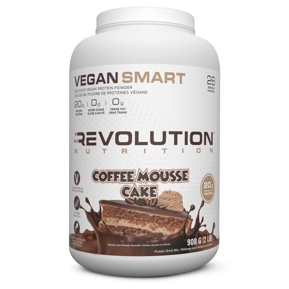 Revolution Nutrition Revolution Nutrition, Vegan Smart, Vegan Protein Powder, 20g Of Protein Per Scoop, 908g, 26 Servings, Dairy Free, Plant Based, Sugar Free, Soy Free, Keto Friendly, For Men & Women, Coffee Mousse Cake (2 Pounds)
