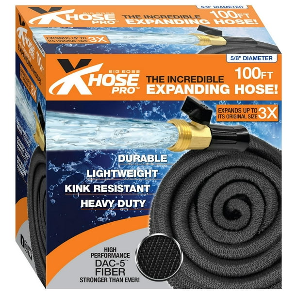 XHOSE Tuyau d'arrosage extensible et léger haute performance Dac-5, 5/8 po  x 100 pi