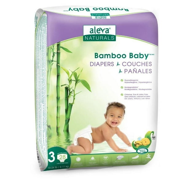 Aleva Naturals® Couches Bamboo Baby (Taille 3) - 28 Format