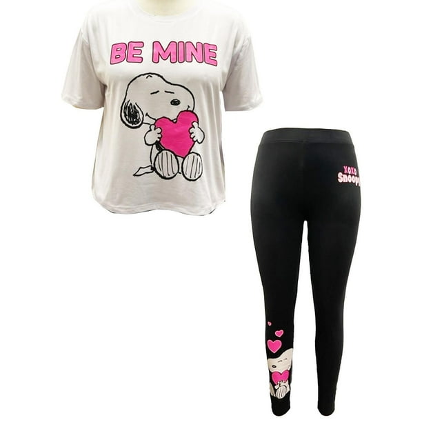 Peanuts Ladies 2 Piece Snoopy Be Mine Sleepwear Set Walmart.ca