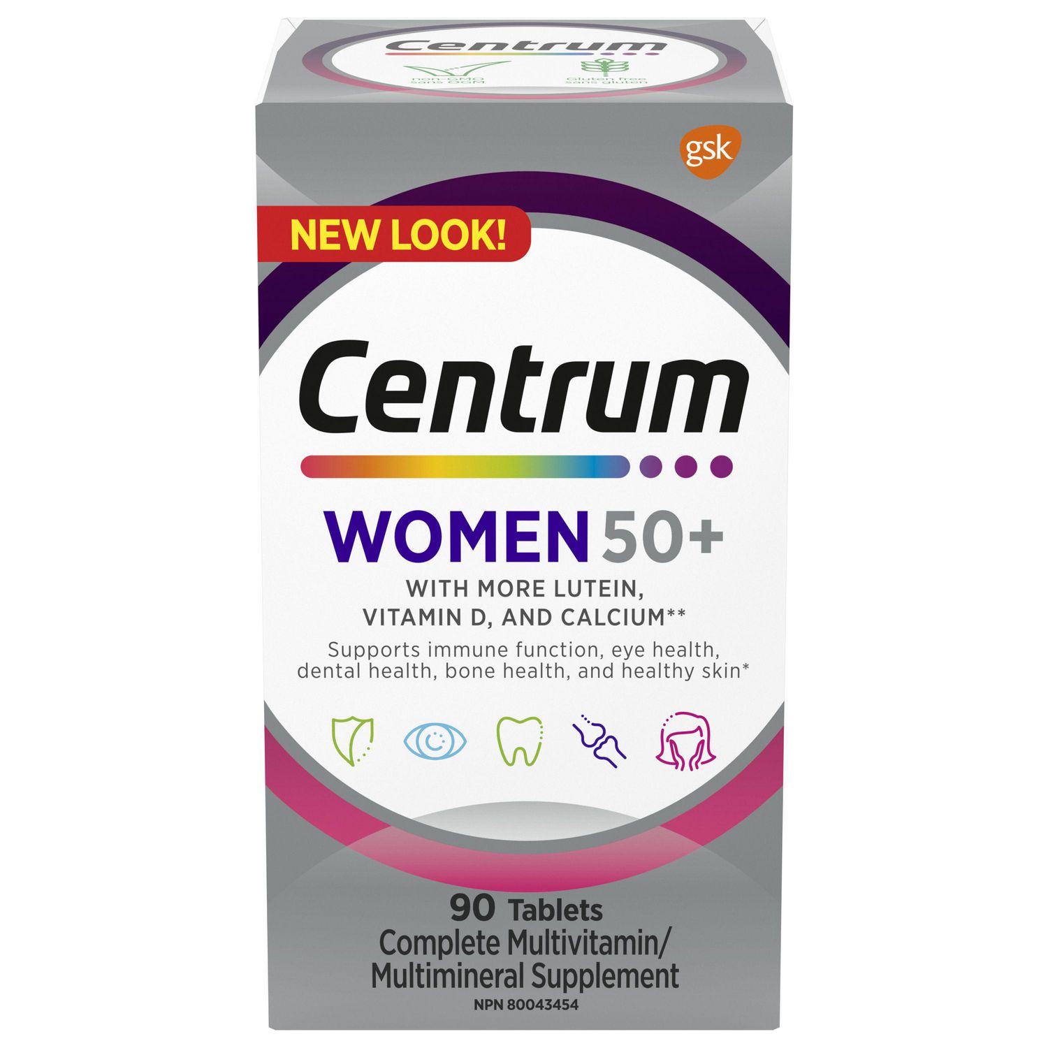 Centrum Women 50+ Multivitamin and Multimineral Supplement, Tablets, 100 count