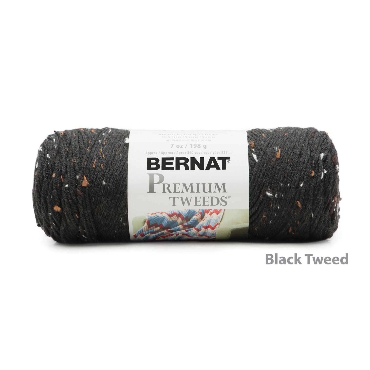Bernat® Premium™ Yarn, Acrylic #4 Medium, 7oz/198g, 360 Yards, Acrylic #4  Medium Yarn 