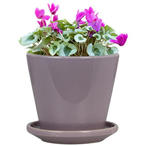 Jardinière en ceramique de hometrends de 5 po à motif bougie casier à douceur lilas