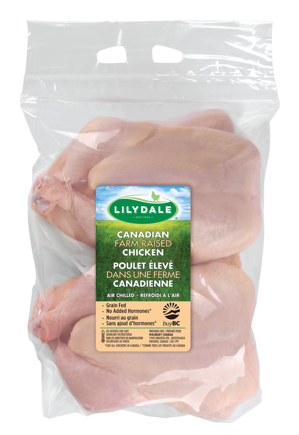 Lilydale Air-Chilled Whole Chicken, 2 whole chickens per bag, 3.00 - 3.90 KG