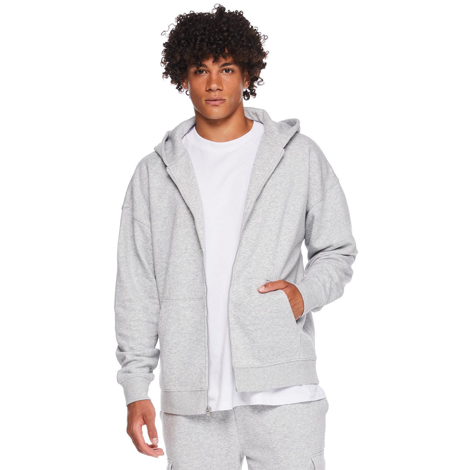 Chandail à capuche glissière manches longues sans genre No Boundaries
