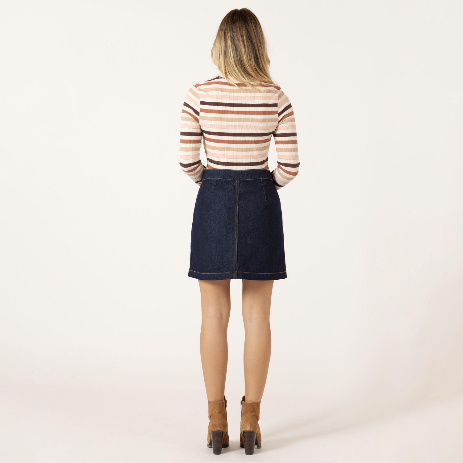 Bloom Girl Button up mini jean skirt