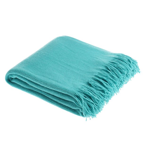 Aqua Small Cross Woven Throw Blanket Walmart.ca