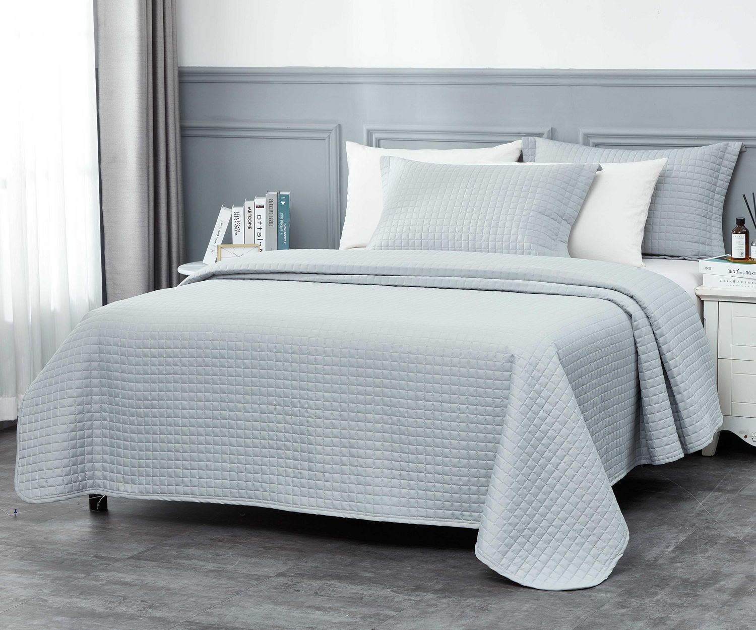 Millano Classic Light Grey 3 Piece Quilt Set Walmart Canada
