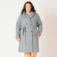 thumbnail image 1 of Devoted Women’s Plus size Knee length belted hooded coat, 1 of 7