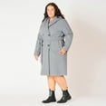 thumbnail image 4 of Devoted Women’s Plus size Knee length belted hooded coat, 4 of 7