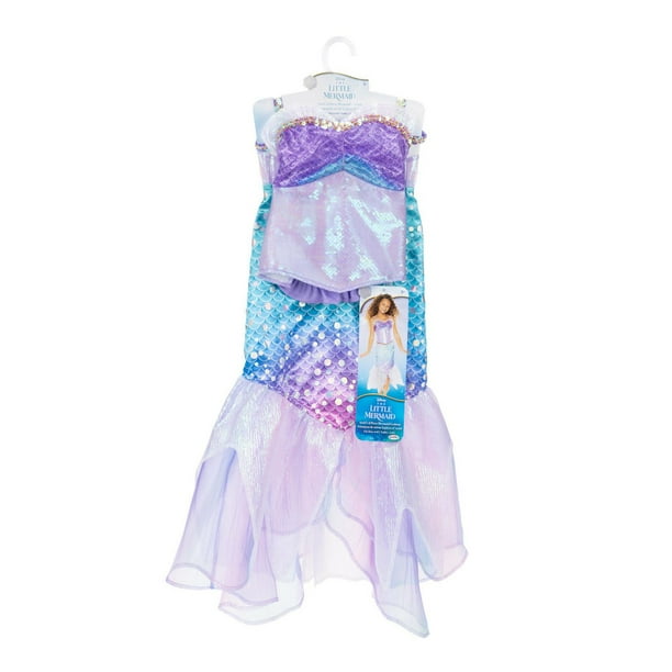 Fille Petite Sirène Robe Disney Princesse Ariel Costume Luxe Imprim