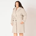 thumbnail image 3 of Devoted Women’s Plus size Knee length belted hooded coat, 3 of 6