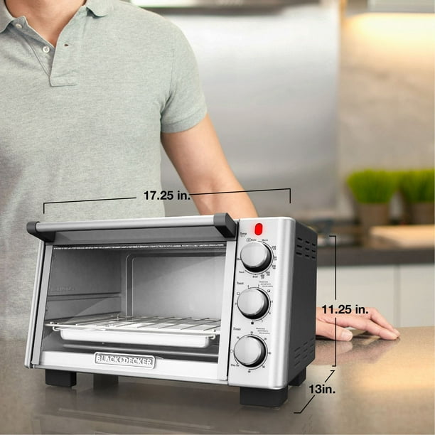 Buy Black+Decker TO3210SSD 6-Slice Convection Countertop Toaster Oven,  Silver Online at desertcartINDIA