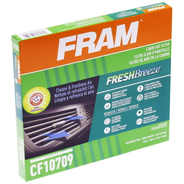 Filtre à air d’habitacle FCF10709 Fresh BreezeMD de FRAM(MD) Bicarbonate de soude Arm & Hammer