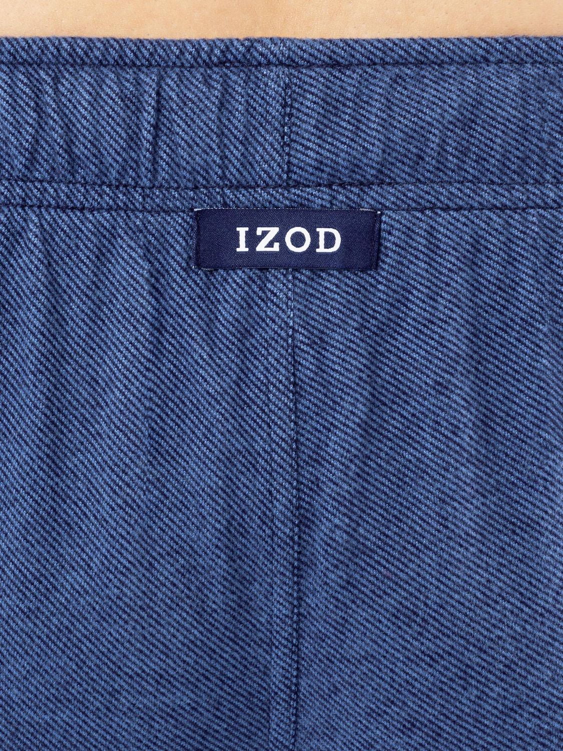 IZOD Men's Brushed Heather Knit Twill Sleep Pant blue