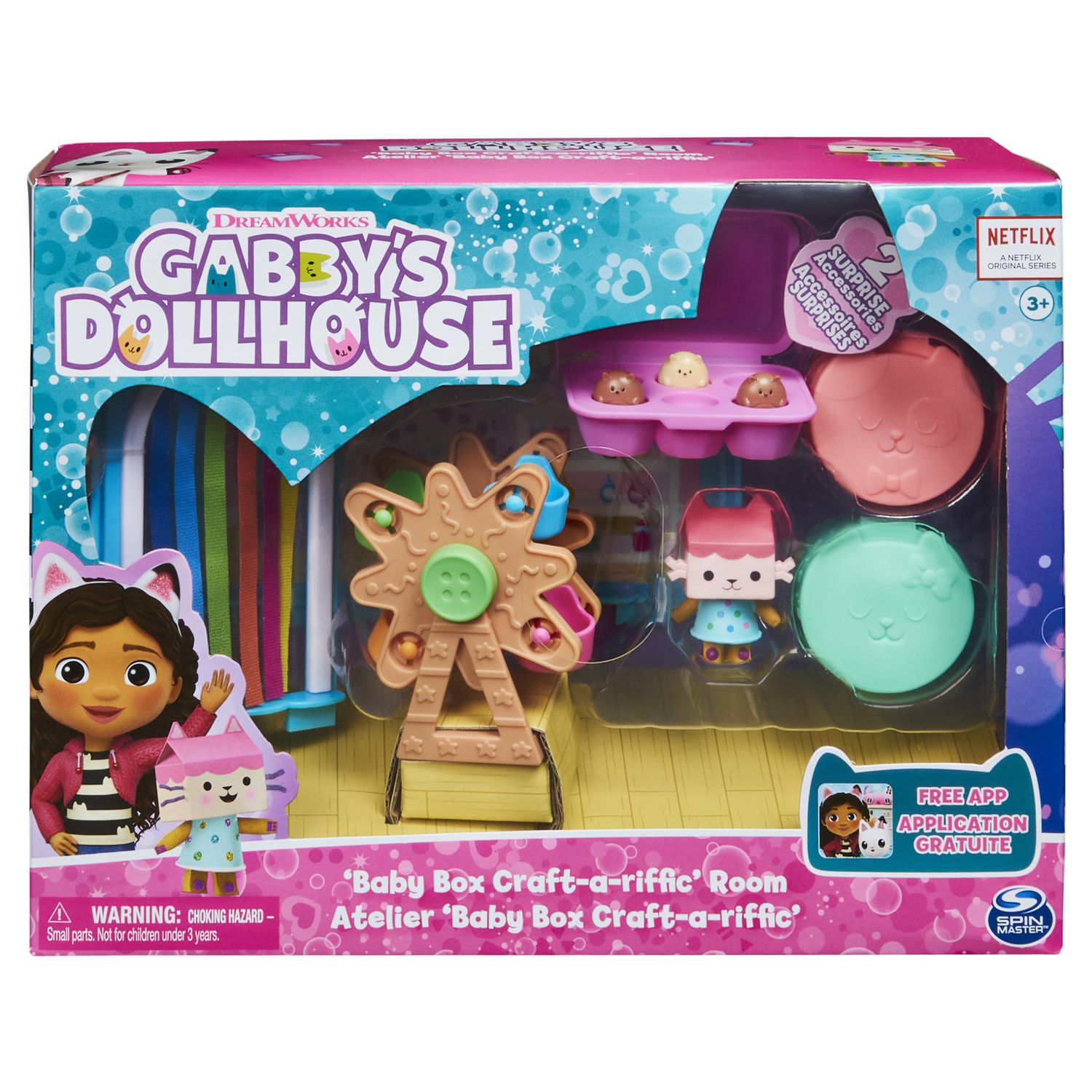 Gabby's Dollhouse, Baby Box Cat Craft-A-Riffic Room with Exclusive