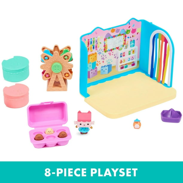 Gabby's Dollhouse, Salle Baby Box Craft-a-riffic avec figurine chat Bébé  Boîte, accessoires, meubles et boîtes surprises, jouets pour enfants à  partir de 3 ans 