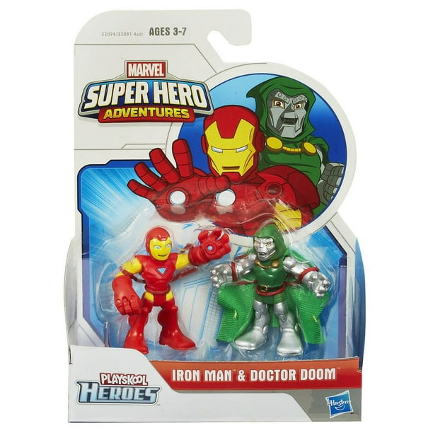 Playskool Heroes Marvel Super Hero Adventures - figurines Iron Man et Dr. Doom
