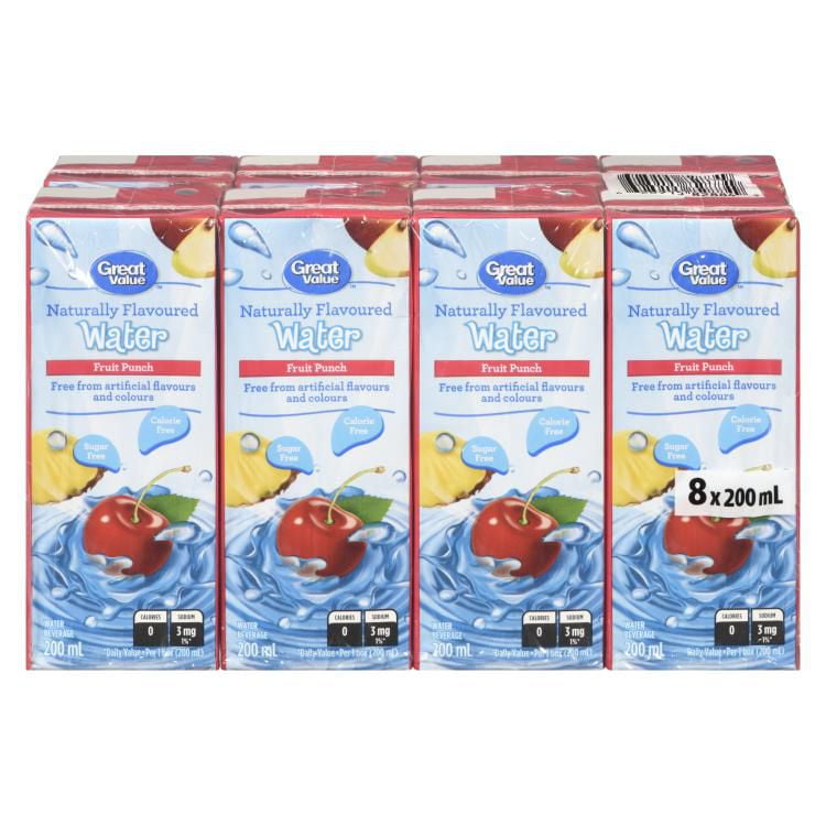 Great Value Naturally Flavoured Fruit Punch Water | Walmart Canada