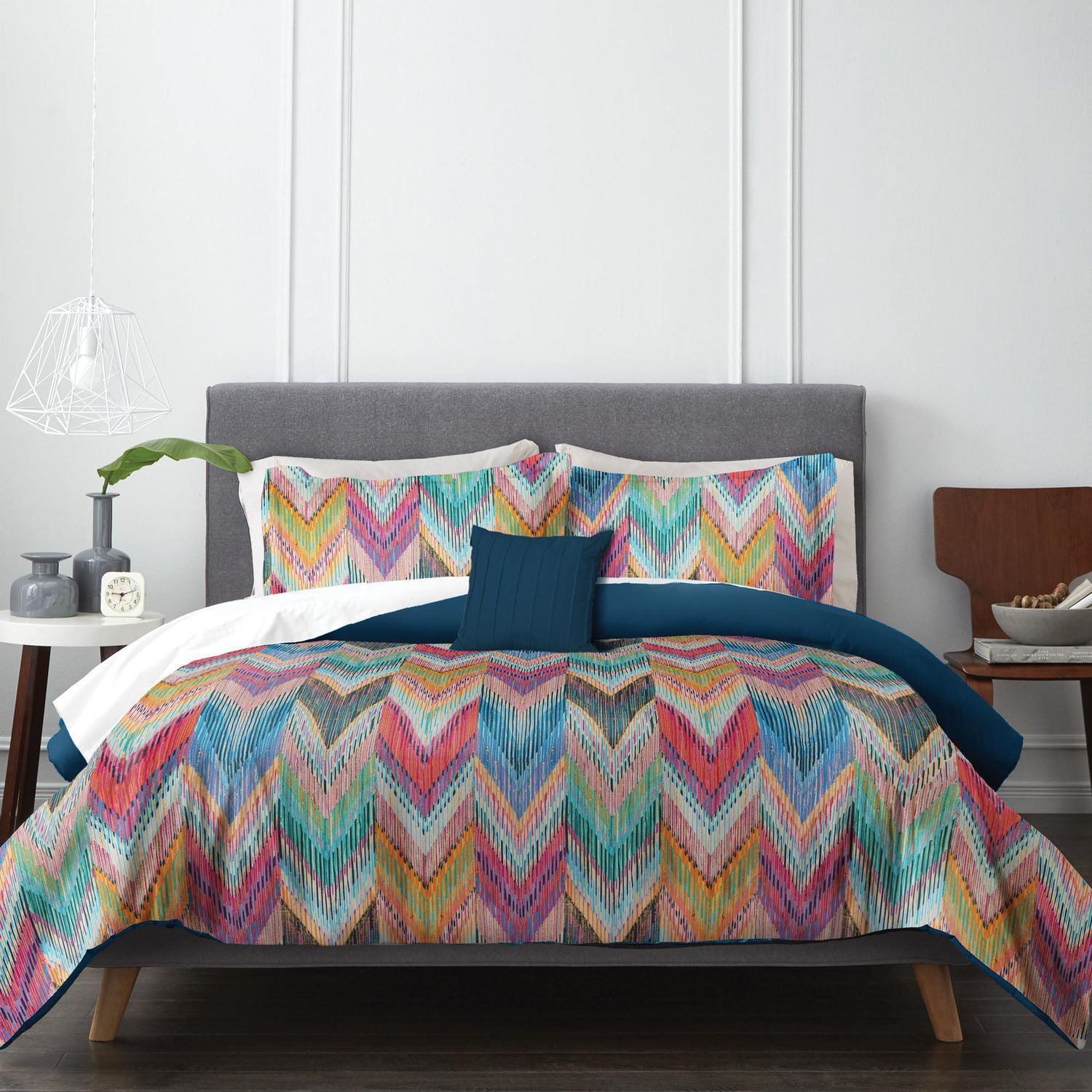 Wabasso 4pc Chevron Double Queen Comforter Set 