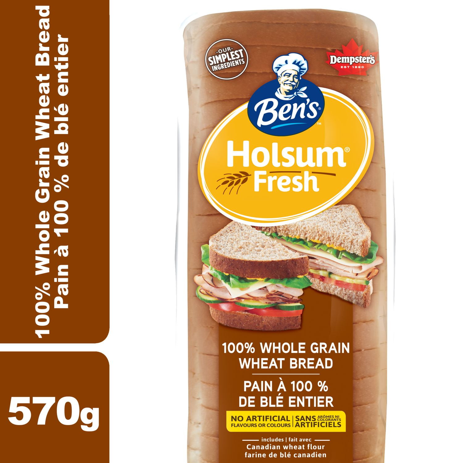 Ben's® Holsum Fresh® 100 Whole Grain Wheat Bread Walmart Canada