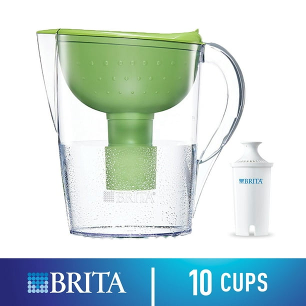 Système de filtration en pichet Brita® (modèle Pacifica), Vert, 10 tasses