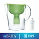 Système de filtration en pichet Brita® (modèle Pacifica), Vert, 10 tasses – image 1 sur 6