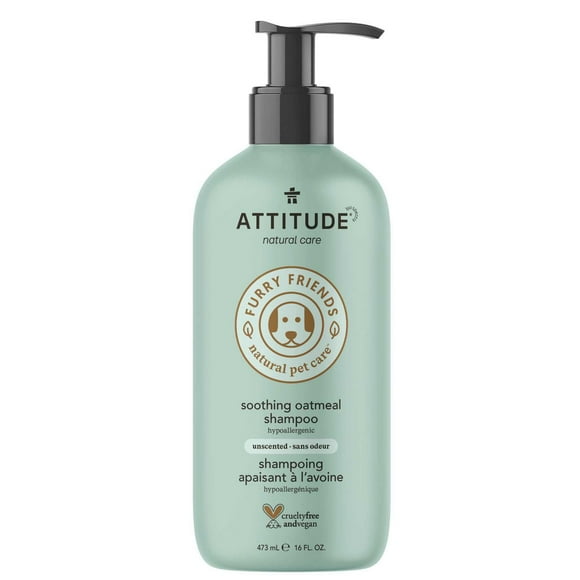 ATTITUDE Furry Friends, Shampoo, Soothing Oatmeal, Unscented, Pet care, Dog Shampoo, 473 mL, 473 mL