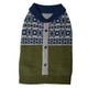 Holiday Time Pull pour chien cardigan jacquard vert – image 2 sur 2
