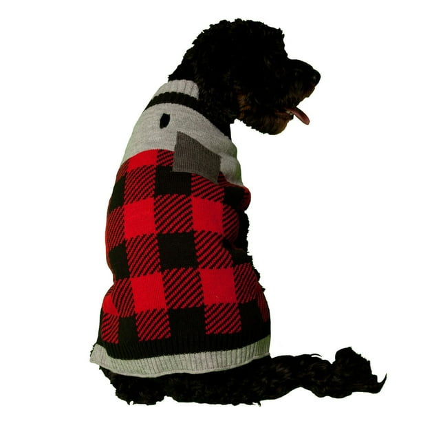 Holiday Time Buffalo Check with Pocket Dog Sweater Walmart.ca