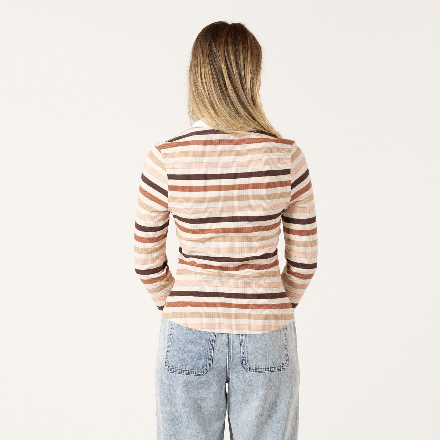 Bloom Girl Haut rayé ajusté à manches longues