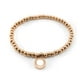 Bracelet de perles rondes Pure316 pour femmes à chiffre romain à vernis noir plaqué or rose – image 2 sur 5
