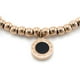 Bracelet de perles rondes Pure316 pour femmes à chiffre romain à vernis noir plaqué or rose – image 3 sur 5