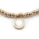 Bracelet de perles rondes Pure316 pour femmes à chiffre romain à vernis noir plaqué or rose – image 4 sur 5