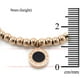 Bracelet de perles rondes Pure316 pour femmes à chiffre romain à vernis noir plaqué or rose – image 5 sur 5