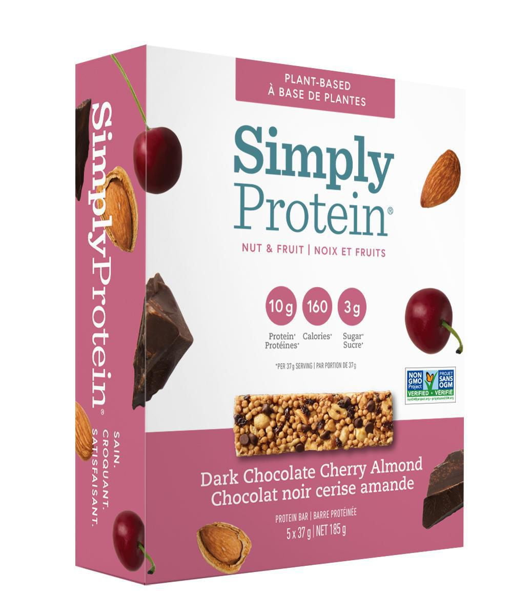 SimplyProtein Dark Chocolate Cherry Almond Nut & Fruit Bars Walmart