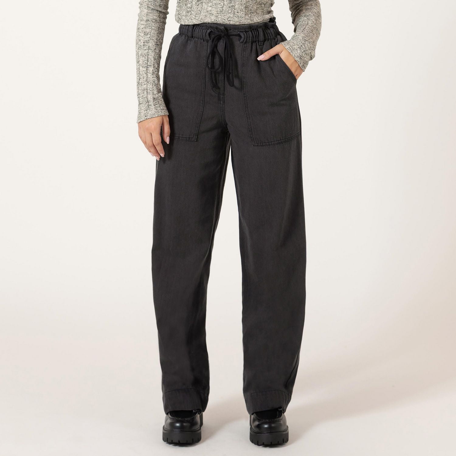 Bloom Girl denim drawing joggers with large front pockets