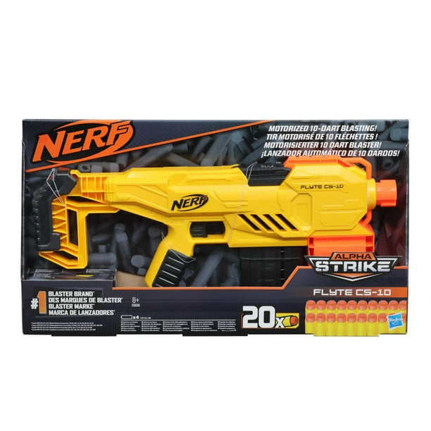 Blaster motorisé jouet Nerf Alpha Strike Flyte 10 fléchettes