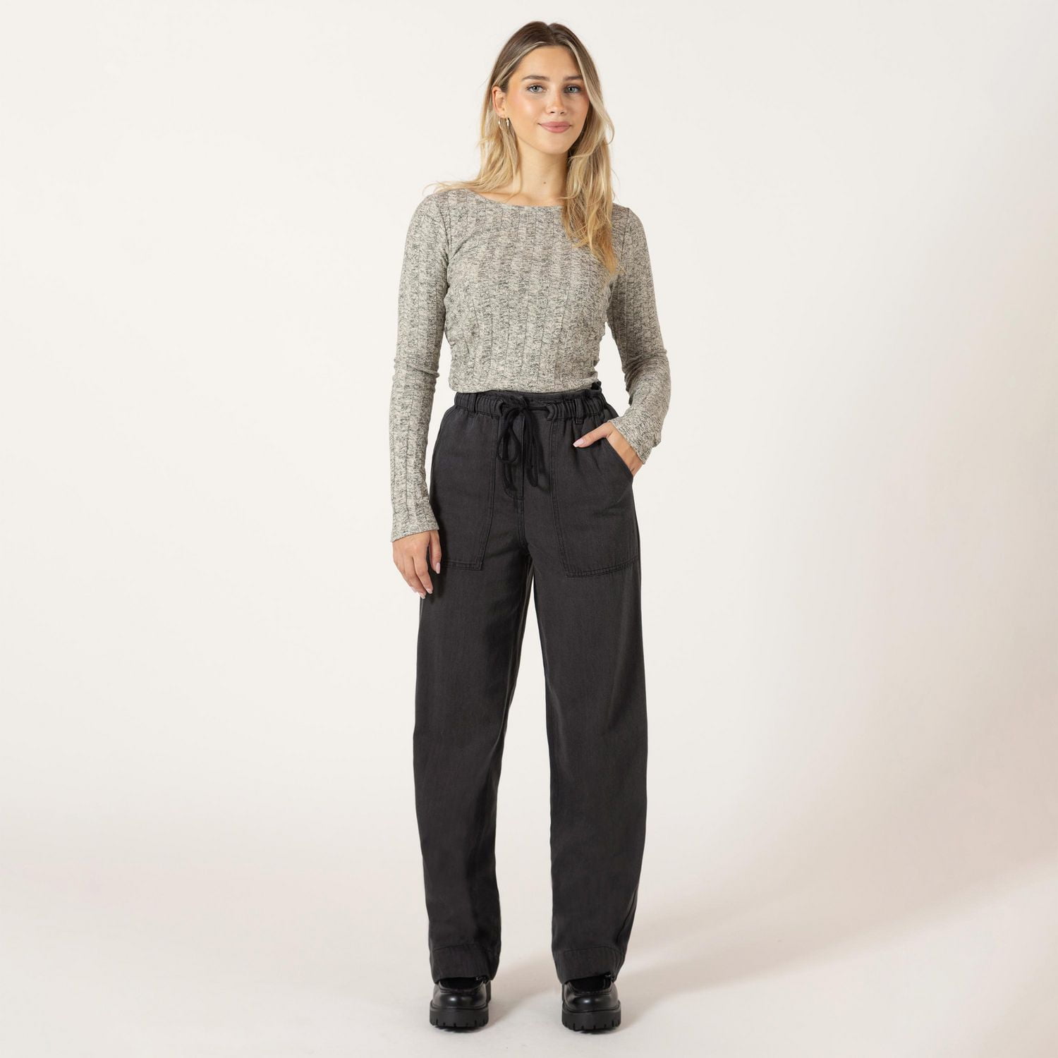 Bloom Girl denim drawing joggers with large front pockets