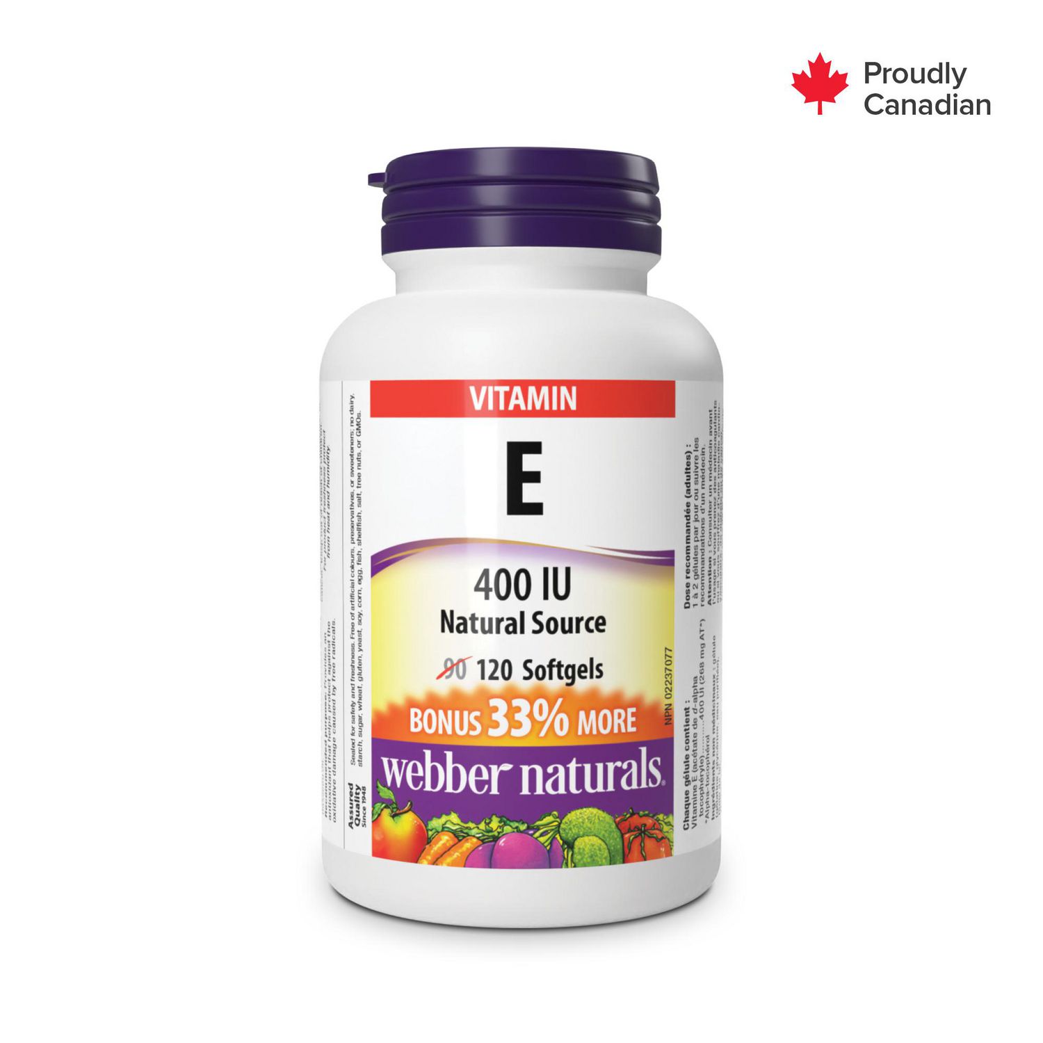 Webber Naturals® Vitamin E, Natural Source, 400 IU