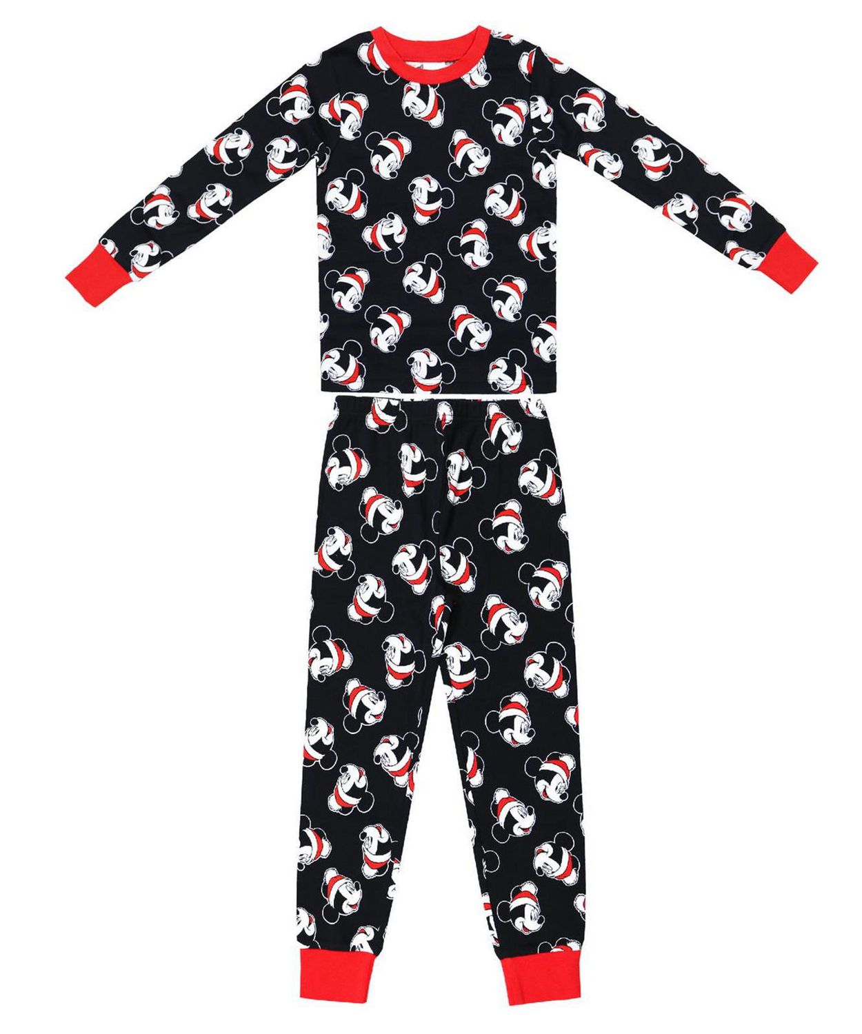 Pyjama long pour bambins garçons avec motif de Mickey Mouse de Disney pleine Ensemble de vêtements de nuit à offrir 