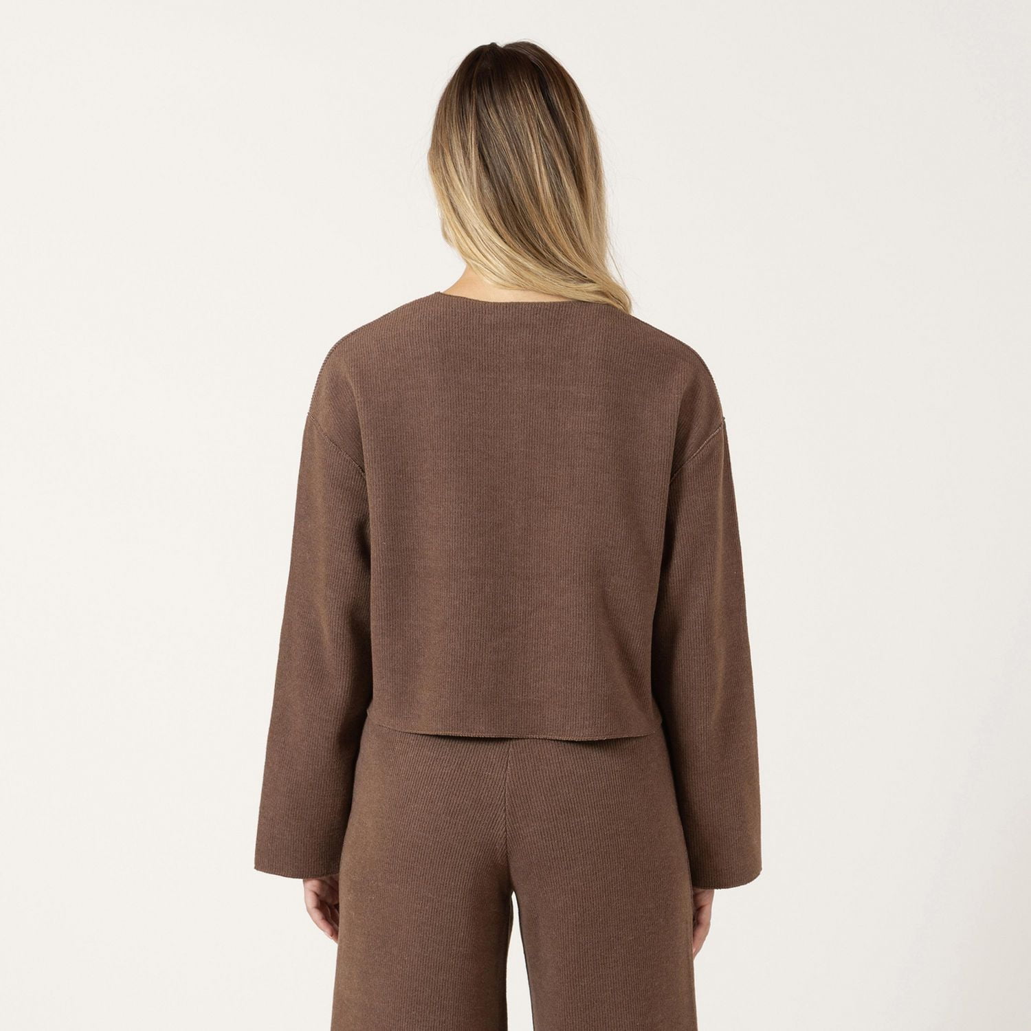 Bloom Girl Long Sleeve Cropped Button up Sweater